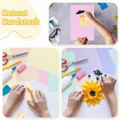 Geyoga 200 Sheets Colored Cardstock Paper,Pastel,4 x 6 Inch - color: Pastel