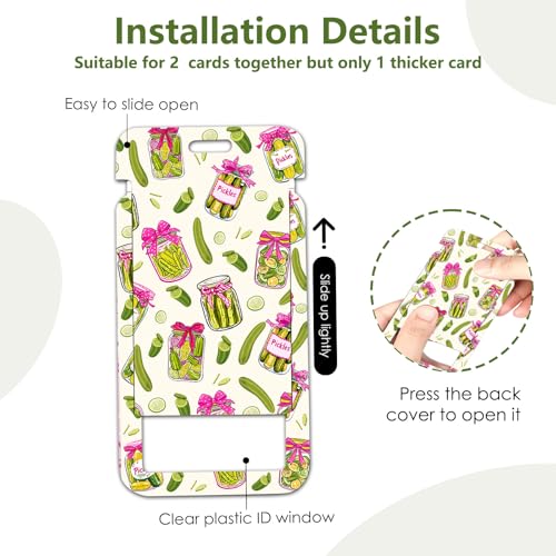 Lanyards for ID Badge, Cartoon Cucumber Pattern ID Badge Holde - color: Cucumber