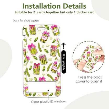 Lanyards for ID Badge, Cartoon Cucumber Pattern ID Badge Holde - color: Cucumber