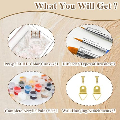 Jesus Paint by Number for Adults, Paint by Numbers Kit for Adults Beginner - color: Cross