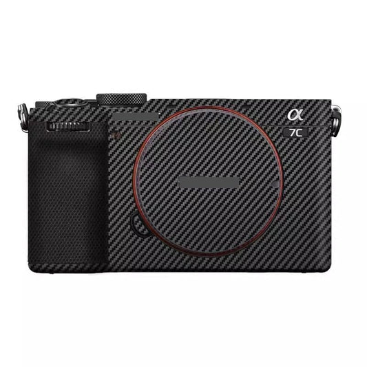 Camera Skin Wrap A7C2 Anti-Scratch Sticker Coat Vinly Protective Film Body Protector Decals Cover for Sony A7CR A7C II (Carbon Fiber Black) - color: Carbon Fiber Black