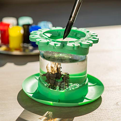 Paint Puck Ultimate Rinse Cup Paint Brush Cleaner, Mug (4 in), Green - color: Green, size: Mug