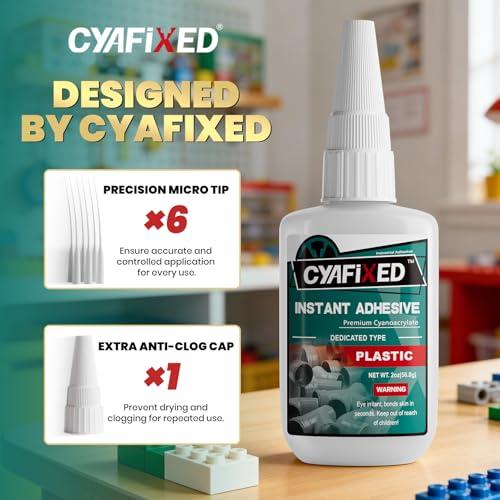 Plastic Super Glue 2oz CA Adhesive for 3D Printing Model PLA ABS EVA PC - size: 2 oz, style: Plastic