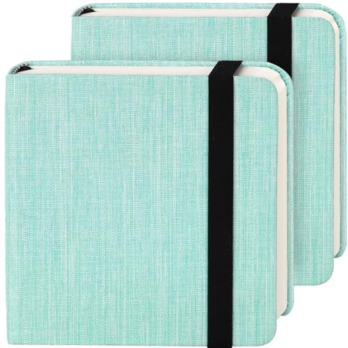 Funto Hot Press Watercolor Journal 2-Pack, 4.7x4.7, 100% Cotton Light Green - color: Light Green