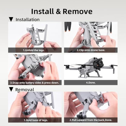 CAPART Landing Gear for DJI Mini 5 Pro, Foldable Landing Legs Quick Release Extended Feet Replacement Accessories