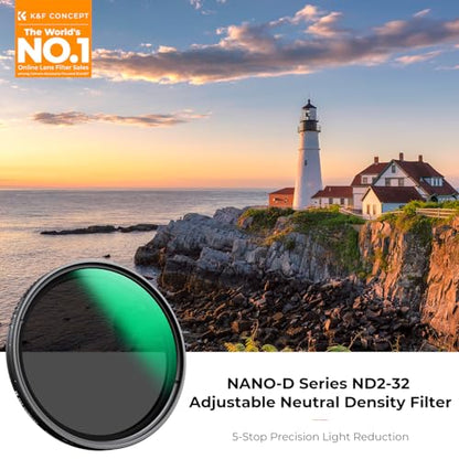 K&F CONCEPT 49mm Variable ND Lens Filter ND2-32 (1-5 Stops) Waterproof - size: 49mm