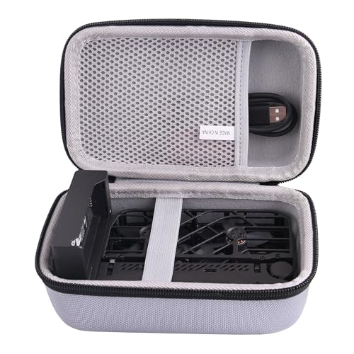 Hard EVA Carrying Case Compatible with HOVERAir X1 Drone with Camera Kit storage case (Big gray) - color: Gray