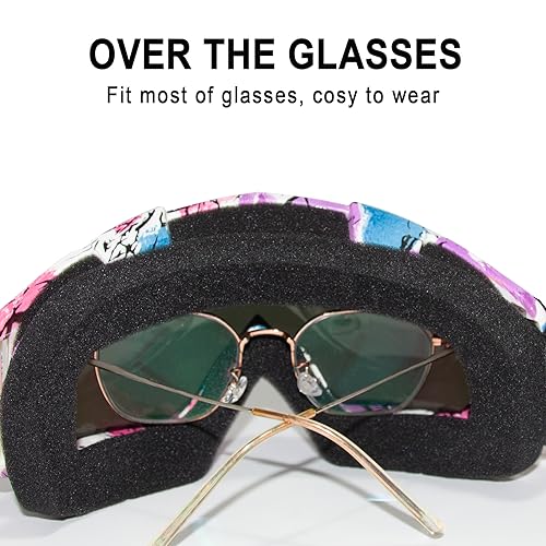 Dirt Bike Goggles Motorcycle ATV Glass Riding Four Wheeler Offroad Mx Racing Helmet Goggles - color: Pink Frame+color Pink Lens