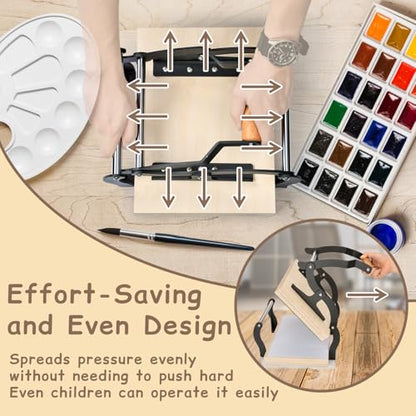 TOPOWN Linocut Printing Hand Lever Press Machine, Linocut Press Machine - color: Black