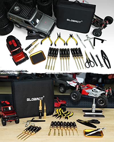 GLOBACT RC Repair Tool RC Screwdriver Kit for 1/8 1/10 RC Car, 26Pcs