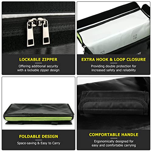 ROLOWAY Lipo Battery Bag (20 x 5 x 7.5 inch), Large Fireproof Lipo Ebike Bag with Comfortable Handle, Reflective Strip