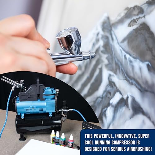 Master Airbrush 1/5 HP Cool-Runner Dual Fan Tank Air Compressor Kit - style: Super Cool Runner Tank