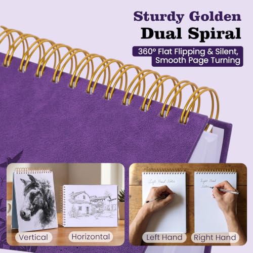 Blank Notebook Journal, Hardcover Sketchbook, 300 Page No Bleed Thick Paper - color: Blue, size: B5 (7" x 10")