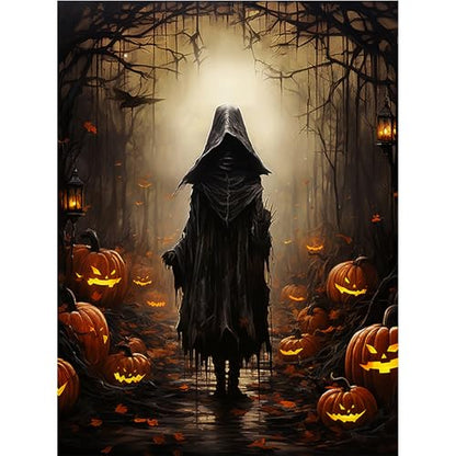 Halloween Witch Diamond Art Kits for Adults,Dark Forest Diamond Painting - color: DP03688