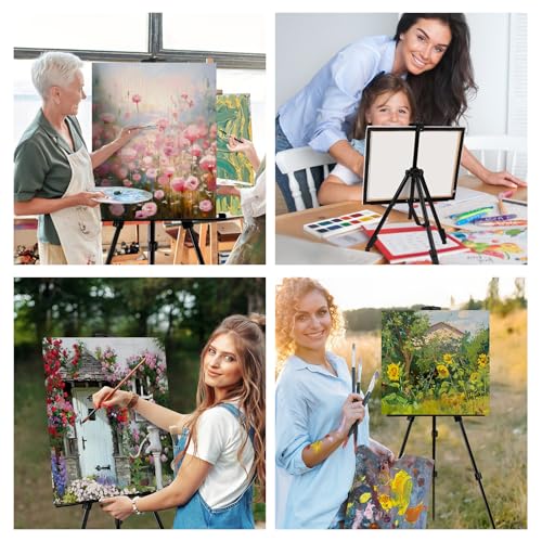 AROIC 10 Pack Painting Display Easel Stand Portable Adjustable Metal Tripod - style: 10P