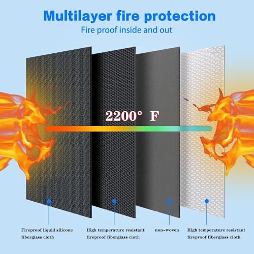 11.81"X7.88"X7.88" Lipo Safe Bag Fireproof Bag for Lipo Battery Pack Storage Charging Transport,Home Office Travel Fireproof Safe Storage for Cash Valuables Jewelry Passport Power bank Lipo Battery - size: 300*200*200mm