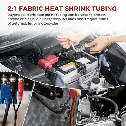 2:1 Ratio Heat Shrinkable Braided Wiring Sleeving 3/4" ID-30ft - size: 3/4inch-30ft, style: 30ft