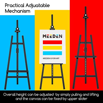 MEEDEN Heavy Duty Easel Black: Wood Art Easel for Painting and Display