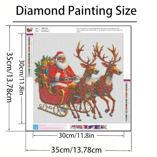 Santa Claus Diamond Art Kits for Adults,5D Christmas Diamond Painting - color: KM1364-1