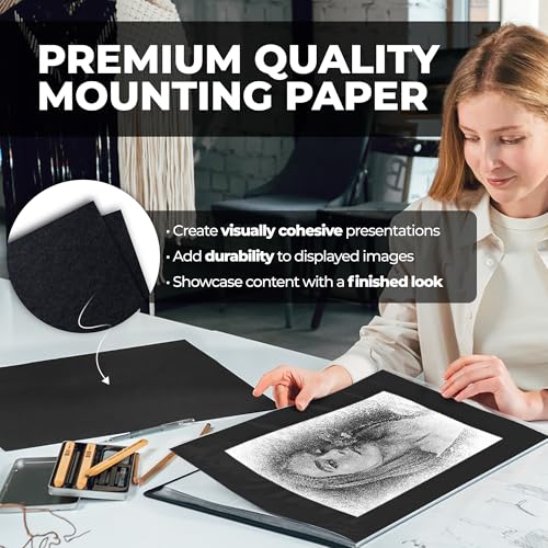 Dunwell 12x18 Art Portfolio Binder, 24-Sleeve, Black Mounting Paper, Ruby - color: Ruby, size: 12x18" w/ BLK Paper