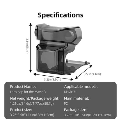 Gimbal Protector Cover Mavic 3 Camera Lens Cover For DJI Mavic 3, Anti-Scratch Dustproof Protective Cap Protection Vision Sensor Integrated Cover