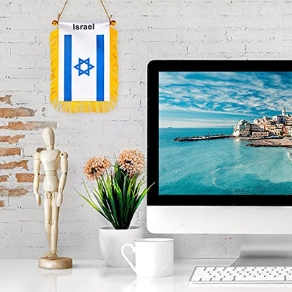 3 X 5 Inch Israel Window Hanging Flag Banners Decoration Cup Suction - color: Israel