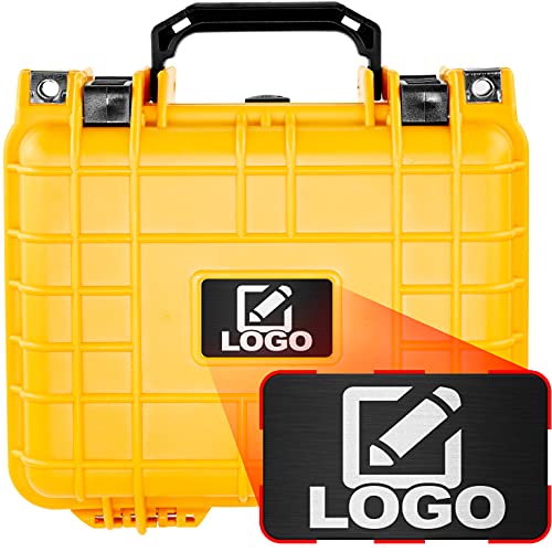 Eylar Small 10.62" Deep Gear, Equipment, Hard Camera Case with Custom Logo Plate, Waterproof with Foam TSA Standards, Lockable for Cameras, Lenses, Drones, Gear (Yellow) - color: Yellow