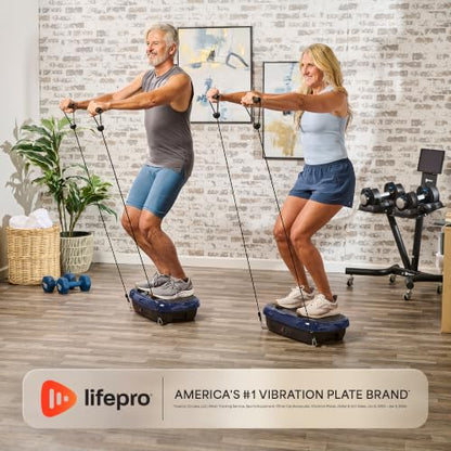 Lifepro HexaPlate Lite Compact Vibration Plate with Magnetic Acupoints - color: Blue