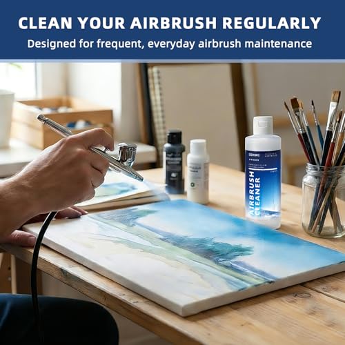 Somime 8.45 fl oz(250ml) Airbrush Cleaner, Fast Acting Cleaning Solution - size: 8.45 fl oz