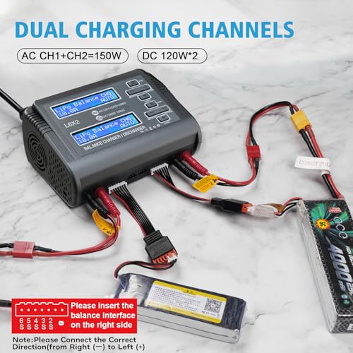 LiPo Battery Charger Dual 10A RC Fast Balance Battery Charger Discharger