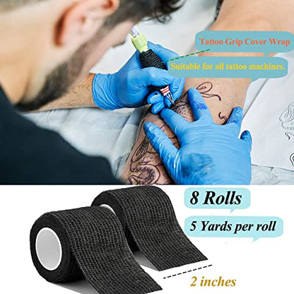 Self Adhesive Bandage Wrap,Black Sports Tape Vet Wrap Cohesive Bandage