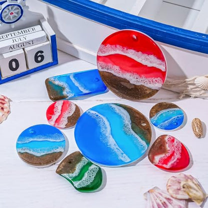 YODOYO 31-Cavity Flat Resin Molds with Holes for Keychains & Pendants
