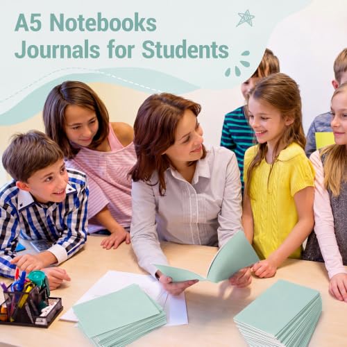 Mimorou 100 Pcs A5 Journals Notebooks Bulk,Sage Green,Lined - color: Sage Green, style: Lined