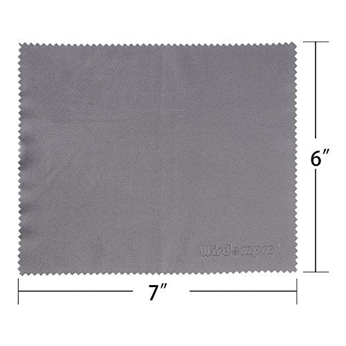 Wisdompro 8-Pack 6x7 Inches Soft Microfiber Cleaning Cloth, Grey/Blue - color: Grey + Blue