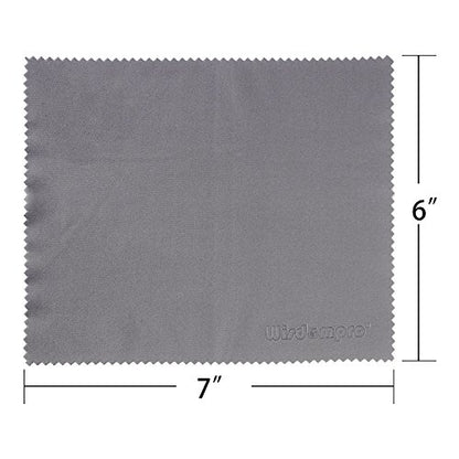 Wisdompro 8-Pack 6x7 Inches Soft Microfiber Cleaning Cloth, Grey/Blue - color: Grey + Blue