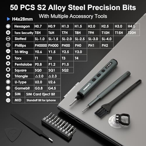 STREBITO Electric Screwdriver, 67 in 1 Electric Precision Screwdriver Set - color: Upgraded Green
