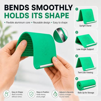 Foldable Phone Stand for Desk, Portable Travel Phone Holder, Aqua - color: Aqua-1PCS