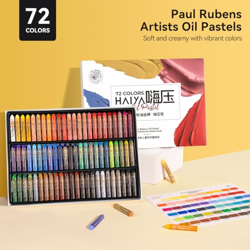 Paul Rubens 72 Vibrant Colors Oil Pastel Set 6 White Oil Pastel Set