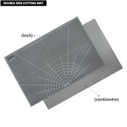 35" x 23" Self Healing PVC Cutting Mat, A1-Black or Gray - color: A1-Black or Gray
