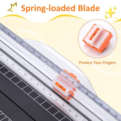 2 Set A4 Paper Cutter 12 Inch Titanium Paper Trimmer Scrapbooking Tool - color: Black+white(2 Set)