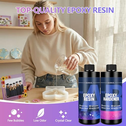 KISREL 26oz Epoxy Resin Kit for Beginners, Resin Kit with Photo Frame Molds - size: Photo Frame Molds