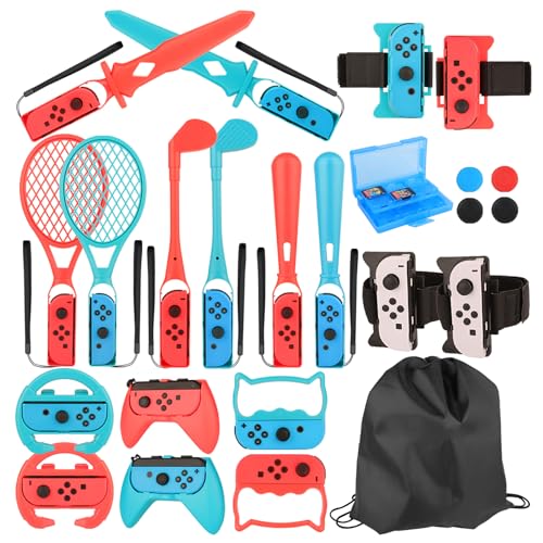 RTop 24 in 1 Accessories Kit for Nintendo Switch Sports With Carry Bag - color: SWITCH SPORTS KIT