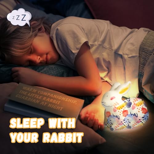 Paint Your Own Bunny Lamp Kit, DIY Rabbit Night Light Craft Kits for Kids - color: Bunny Lamp