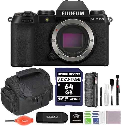 Fujifilm X-S20 Mirrorless Camera Body Bundle with Advanced Accessories | Fuji xs20 - style: Essential