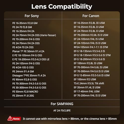 SmallRig Matte Box Filter Kit with Adjustable Clamp from 67mm - 82mm - size: Matte Box CPL Filter Kit