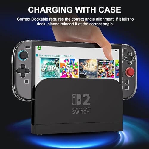 HEATFUN Dockable Clear Case Compatible with Nintendo Switch 2, Transparent - color: Transparent
