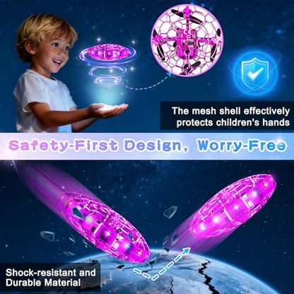 Vantexi Drone for Kids, 2026 Upgrade Hover Boomerang Drone with LED Purple