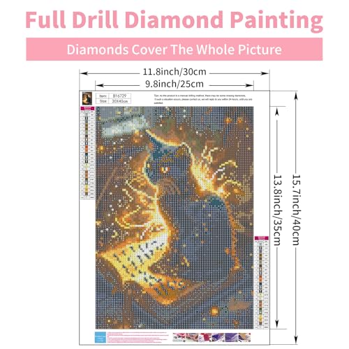 Diamond Art Kits for Adults, 5D Magic Black Cat Diamond Painting Kit - color: TRTDNFDP1P07