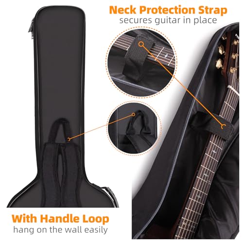 Bass Guitar Case 0.35" Thick Padding,600D Waterproof for Gigs Travel - size: Bass Bag