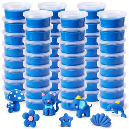 VioraWhite 48 Pcs Air Dry Clay Bulk 1.6lb Modeling Clay Kit,Deep Blue - color: Deep Blue